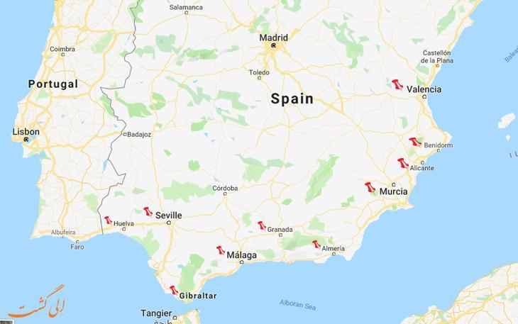 راهنمای سفر به جنوب اسپانیا